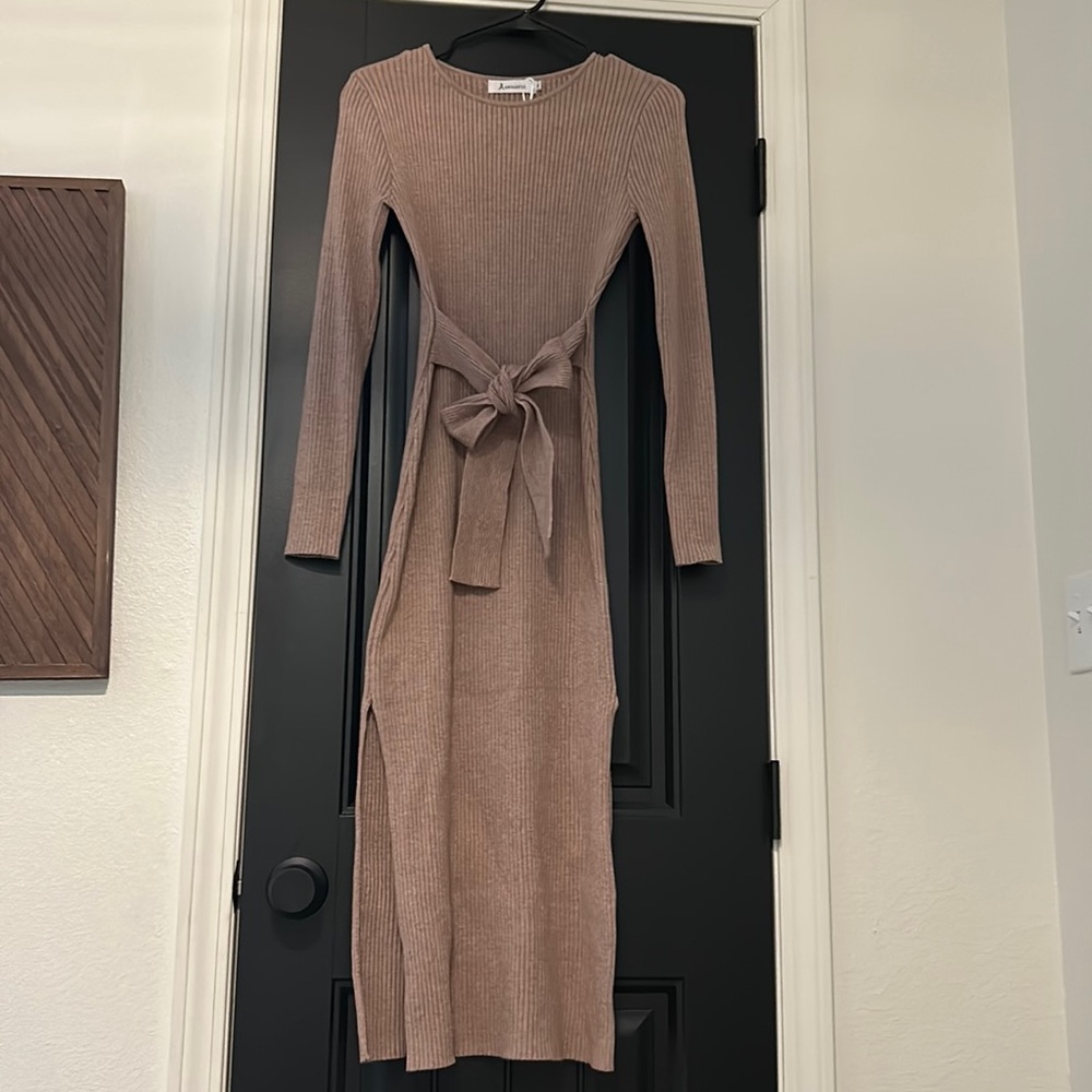 Anrabess Sweater Dress with Tie